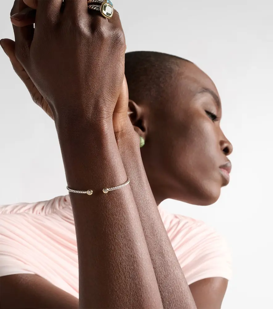 David Yurman Micro Cable Flex 925 sterling silver and 14kt gold bangle | Thumbnail 3 David Yurman Micro Cable Flex 925 sterling silver and 14kt gold bangle | Thumbnail 3