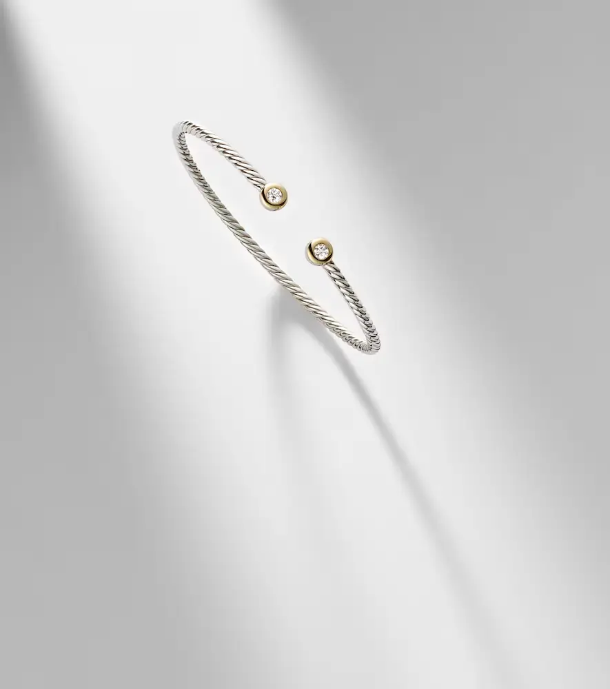 David Yurman Micro Cable Flex 925 sterling silver and 14kt gold bangle | Thumbnail 5 David Yurman Micro Cable Flex 925 sterling silver and 14kt gold bangle | Thumbnail 5