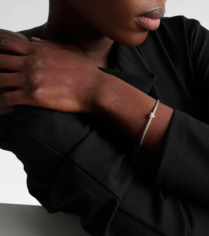 David Yurman Cable Flex Heart Micro sterling silver cuff bracelet with diamonds | Thumbnail 2 David Yurman Cable Flex Heart Micro sterling silver cuff bracelet with diamonds | Thumbnail 2