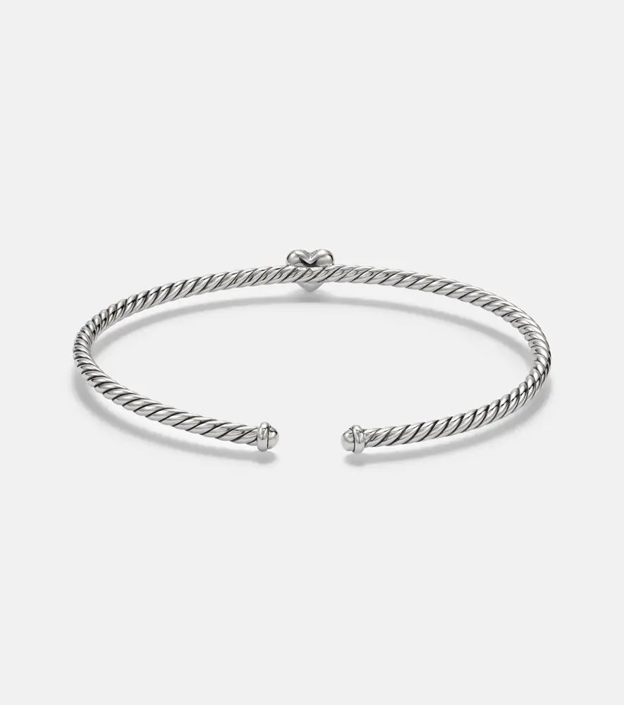 David Yurman Cable Flex Heart Micro sterling silver cuff bracelet with diamonds | Thumbnail 4 David Yurman Cable Flex Heart Micro sterling silver cuff bracelet with diamonds | Thumbnail 4