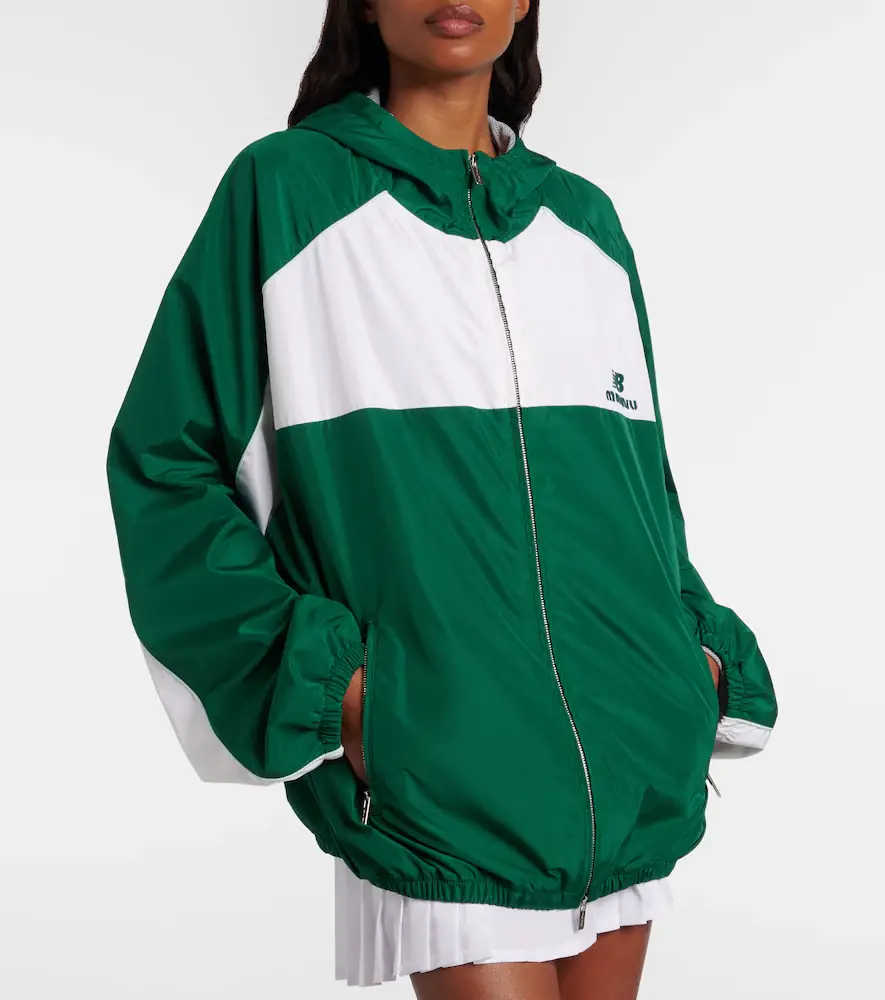 Miu Miu x New Balance colorblocked poplin jacket | Thumbnail 2 Miu Miu x New Balance colorblocked poplin jacket | Thumbnail 2