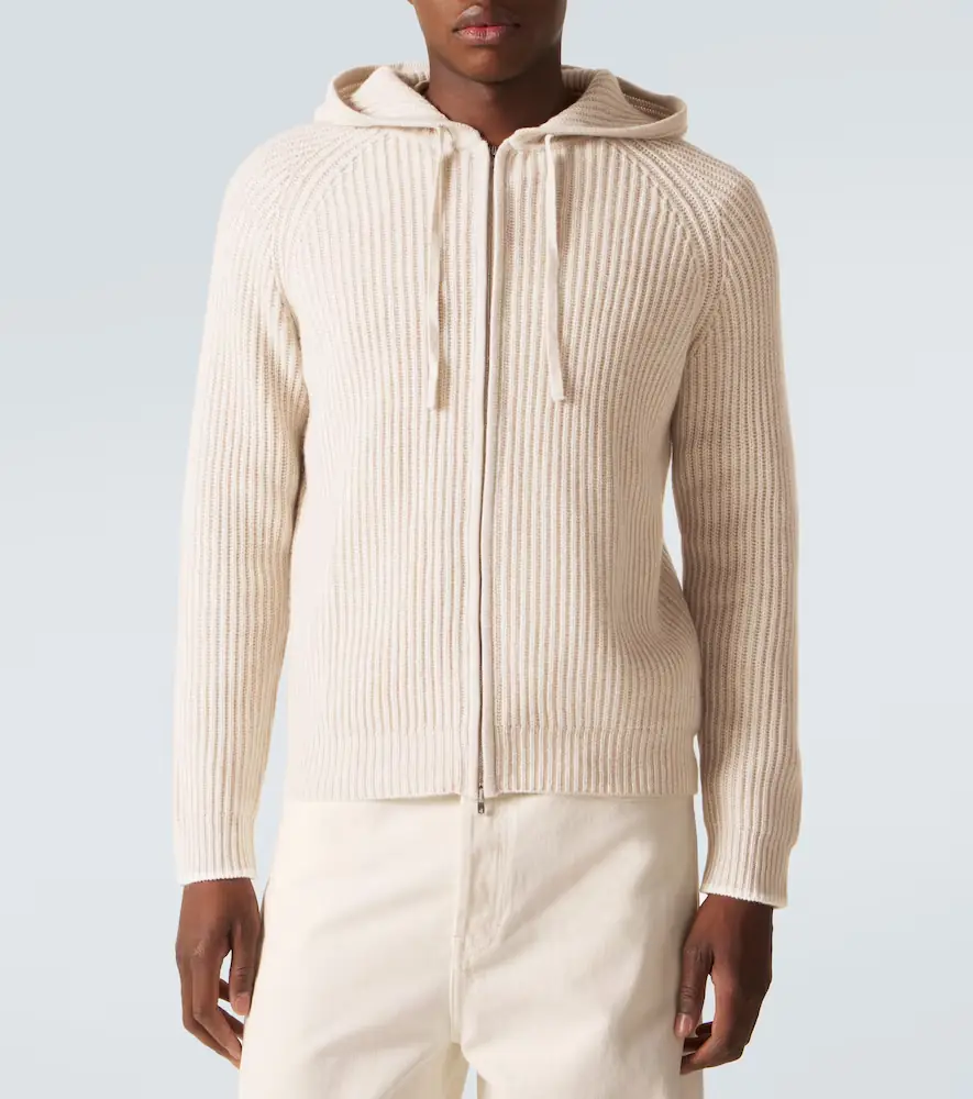 Arch4 Hooded ribbed-knit cashmere zip-up cardigan | Thumbnail 3 Arch4 Hooded ribbed-knit cashmere zip-up cardigan | Thumbnail 3