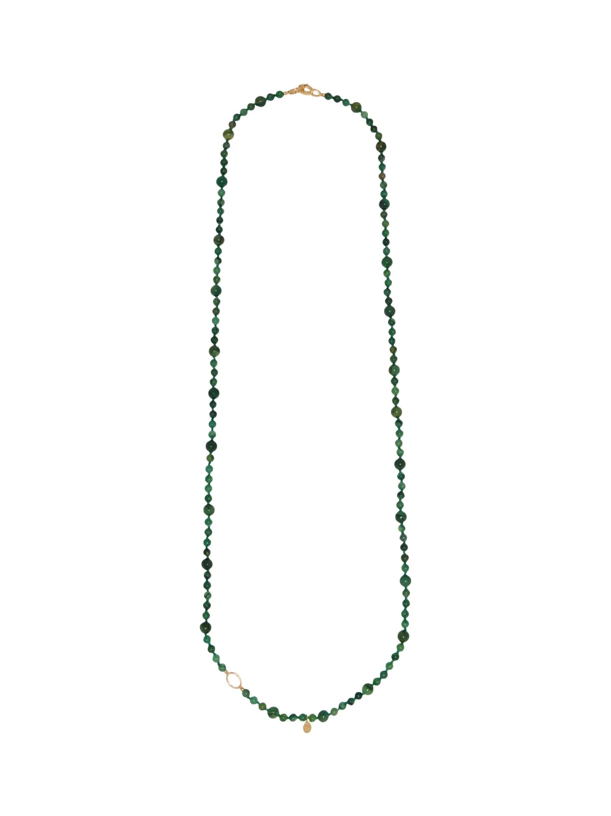 Inifinity beaded necklace with jade Inifinity beaded necklace with jade