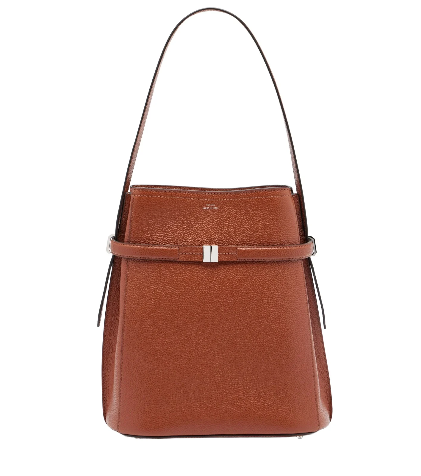 Belted leather tote bag Belted leather tote bag