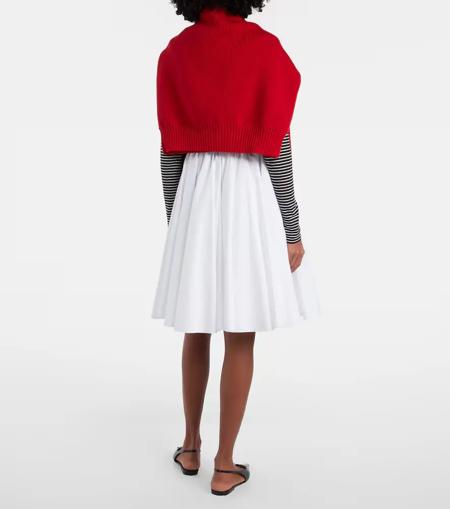 AMI PARIS Corolla gathered cotton midi skirt | Thumbnail 4 AMI PARIS Corolla gathered cotton midi skirt | Thumbnail 4