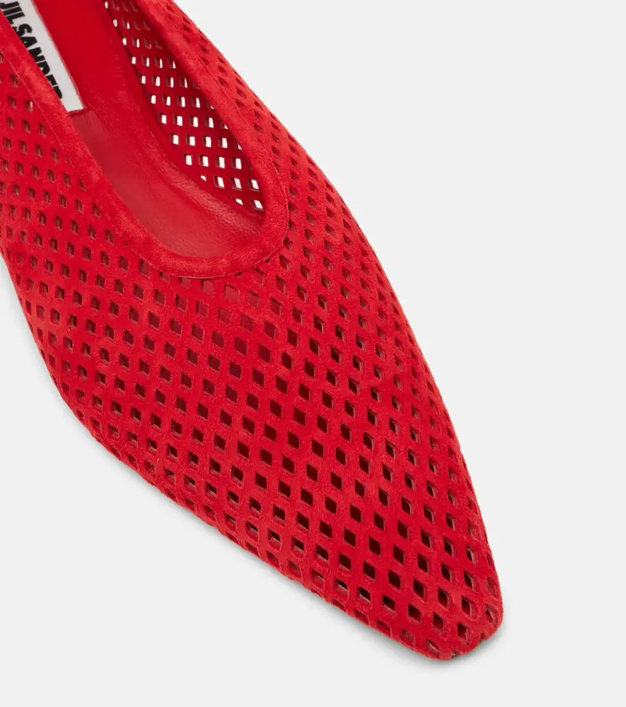 Jil Sander Perforated suede ballet flats | Thumbnail 3