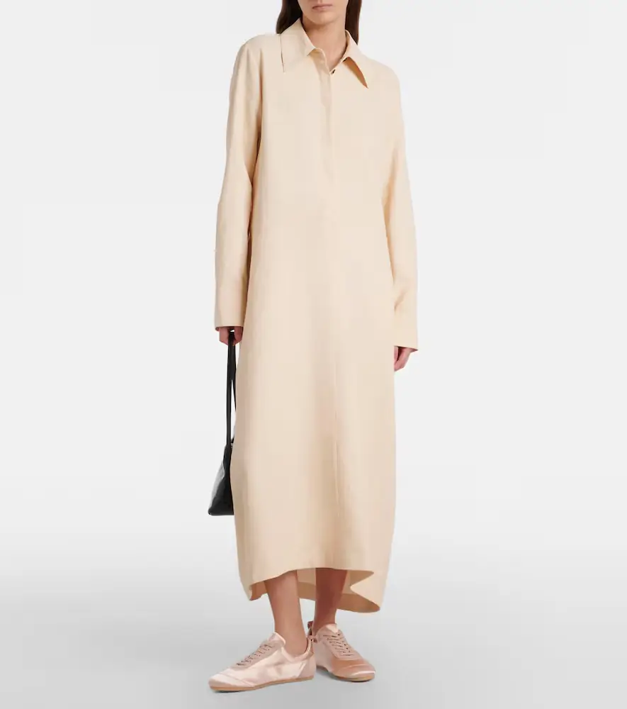 Jil Sander Floor suede-trimmed satin sneakers | Thumbnail 5