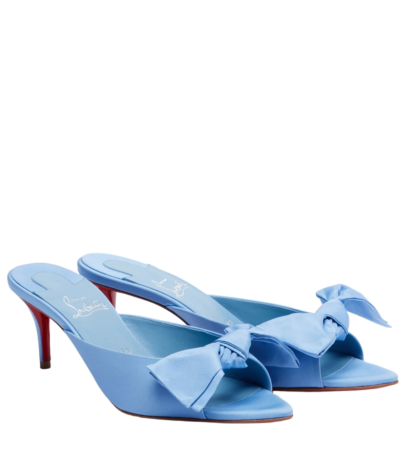 Christian Louboutin Mulazee bow-detail silk taffeta mules
