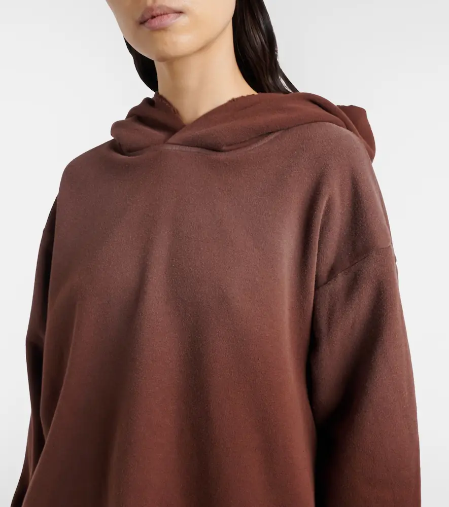 Acne Studios Logo cotton-blend fleece hoodie | Thumbnail 3