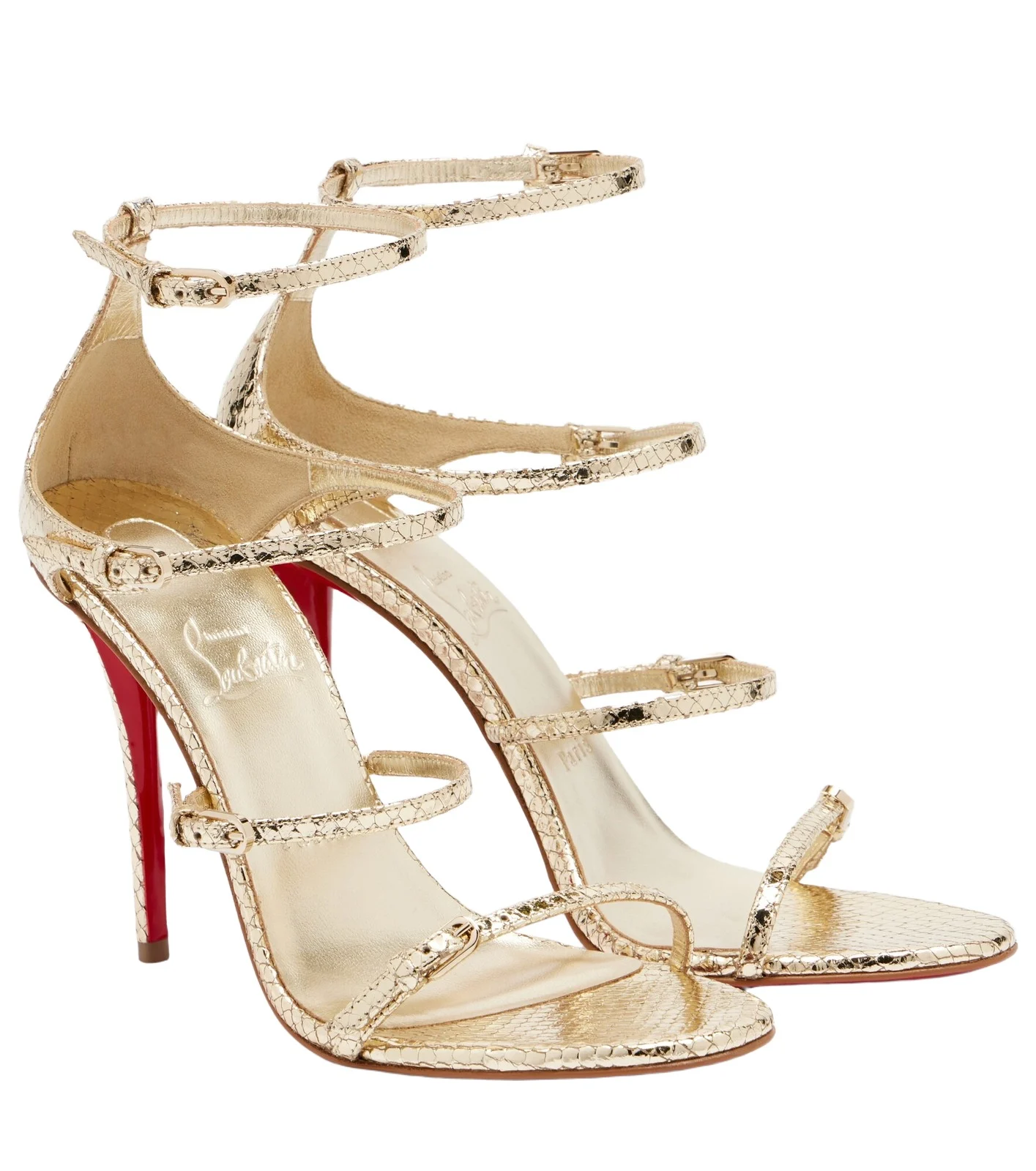 Millenium snake-effect leather sandals