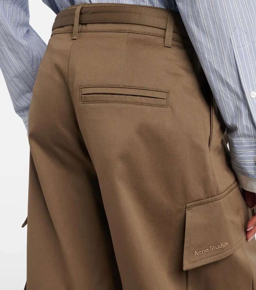 Acne Studios Pama cropped cotton twill barrel-leg cargo pants | Thumbnail 3 Acne Studios Pama cropped cotton twill barrel-leg cargo pants | Thumbnail 3