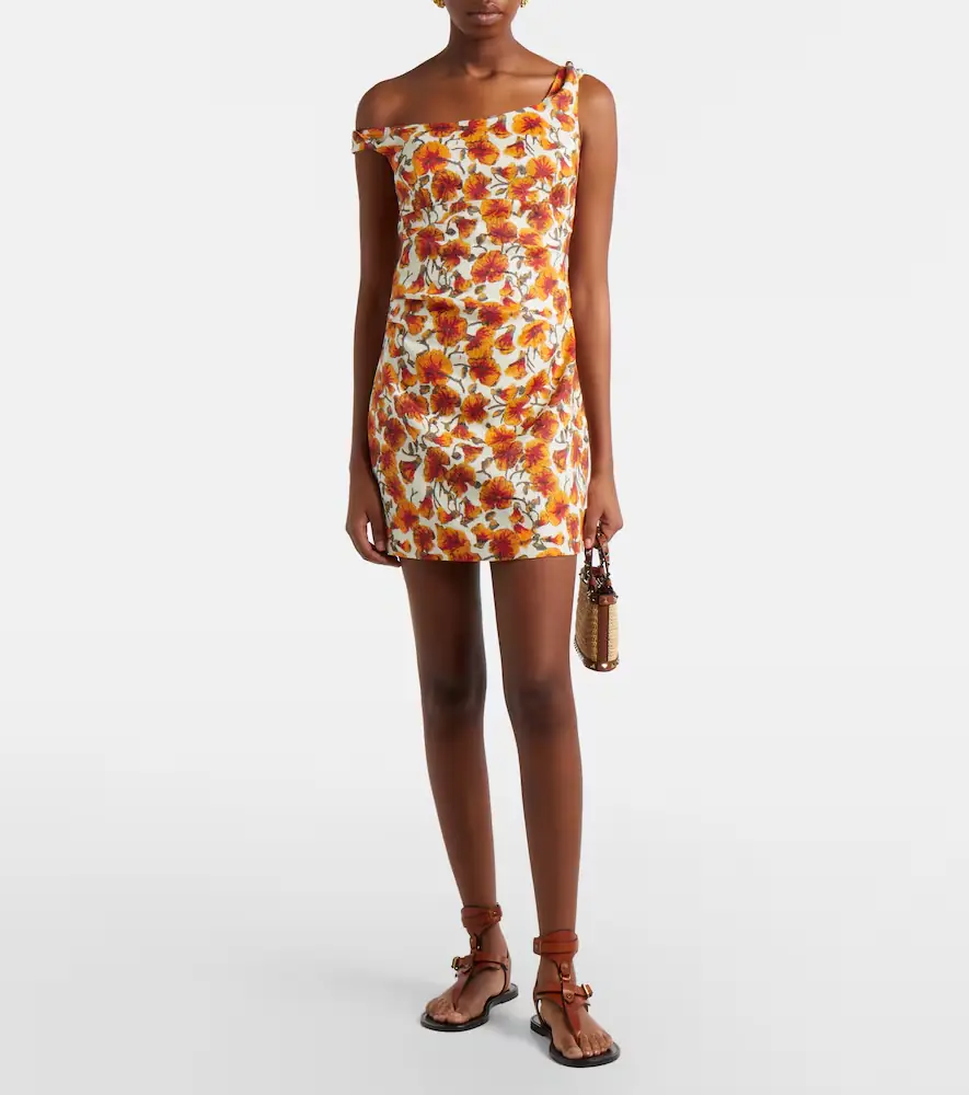 SIR. Jara floral linen minidress | Thumbnail 3