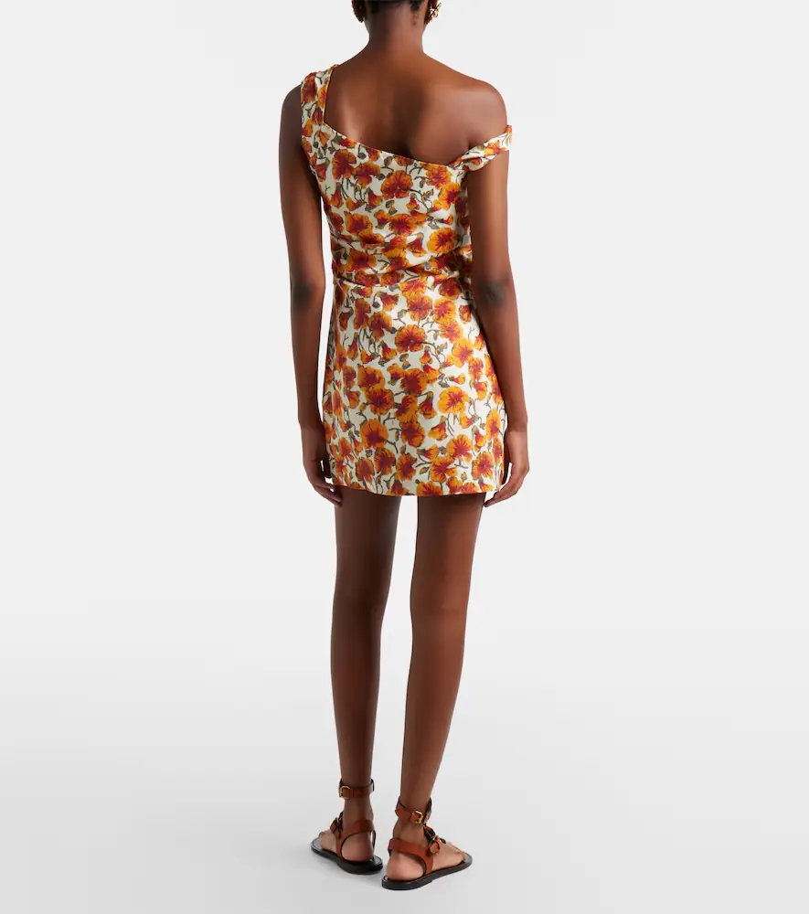 SIR. Jara floral linen minidress | Thumbnail 4