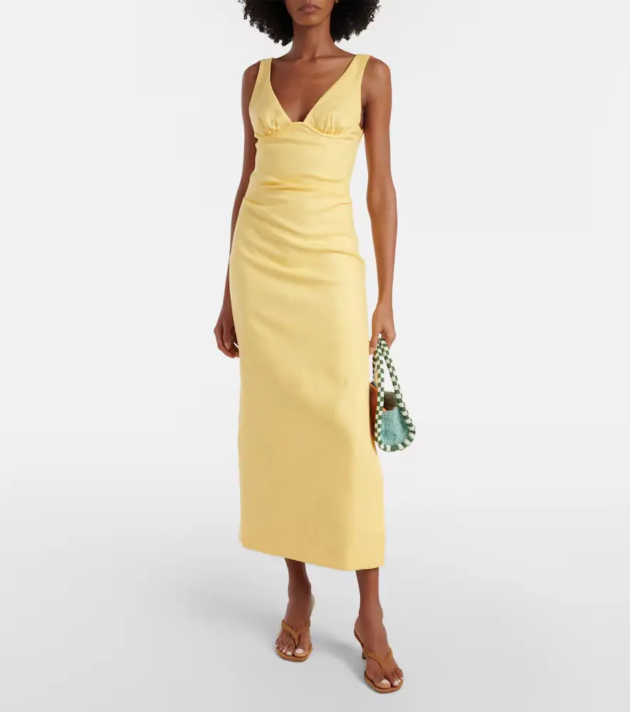 SIR. Linen midi dress | Thumbnail 3