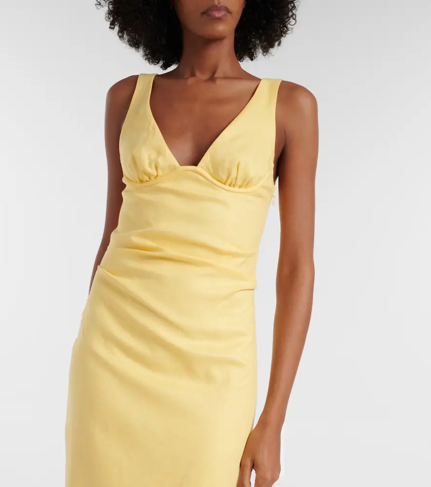 SIR. Linen midi dress | Thumbnail 7