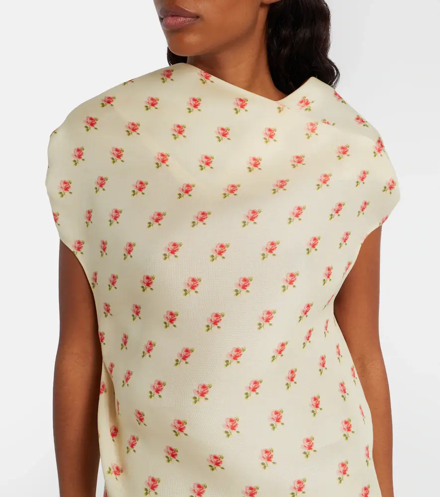 Khaite Floral draped silk minidress | Thumbnail 2 Khaite Floral draped silk minidress | Thumbnail 2