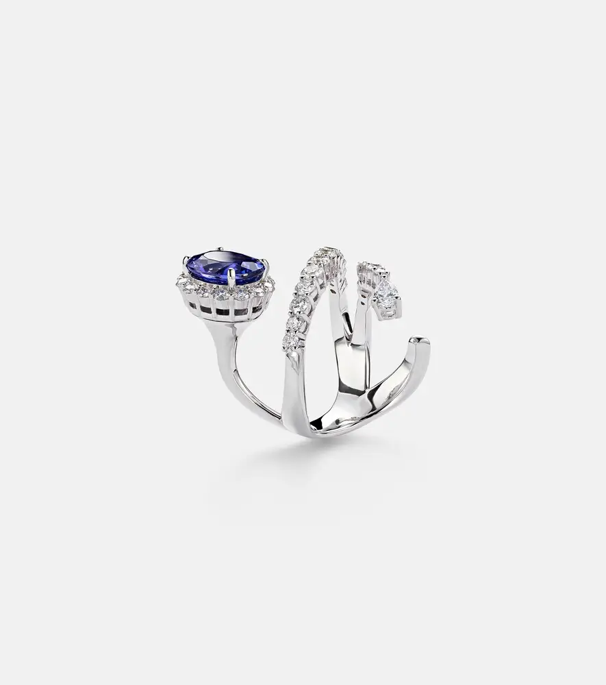 YEPREM Reign Supreme 18kt white gold ring with tanzanite and diamonds | Thumbnail 2 YEPREM Reign Supreme 18kt white gold ring with tanzanite and diamonds | Thumbnail 2