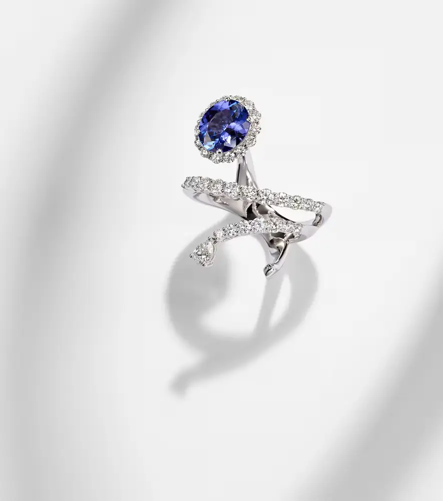 YEPREM Reign Supreme 18kt white gold ring with tanzanite and diamonds | Thumbnail 3 YEPREM Reign Supreme 18kt white gold ring with tanzanite and diamonds | Thumbnail 3