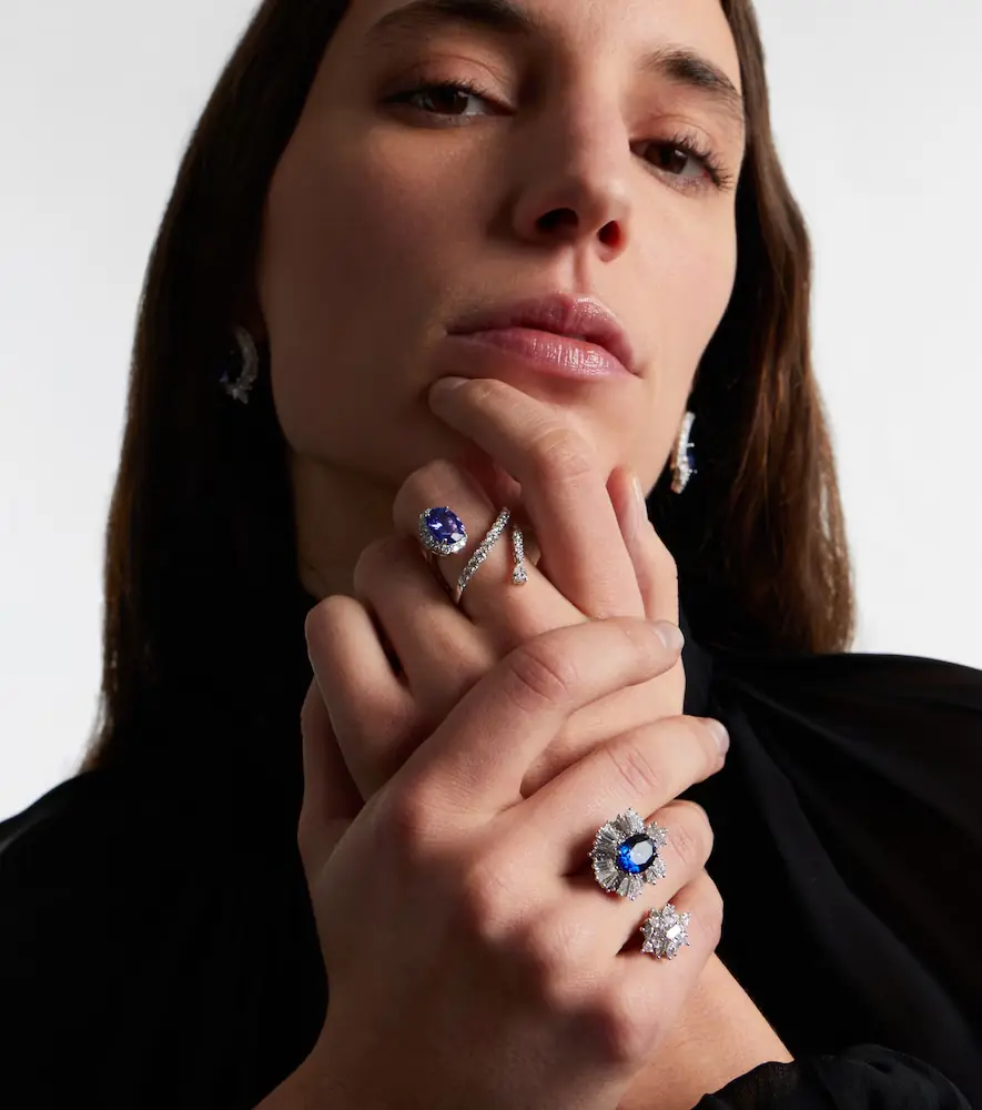 YEPREM Reign Supreme 18kt white gold ring with tanzanite and diamonds | Thumbnail 4 YEPREM Reign Supreme 18kt white gold ring with tanzanite and diamonds | Thumbnail 4