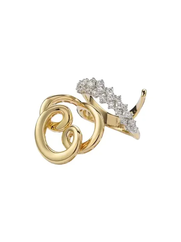 18kt gold ring with diamonds 18kt gold ring with diamonds