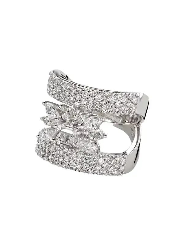 Y-Not 18kt white gold ring with diamonds Y-Not 18kt white gold ring with diamonds