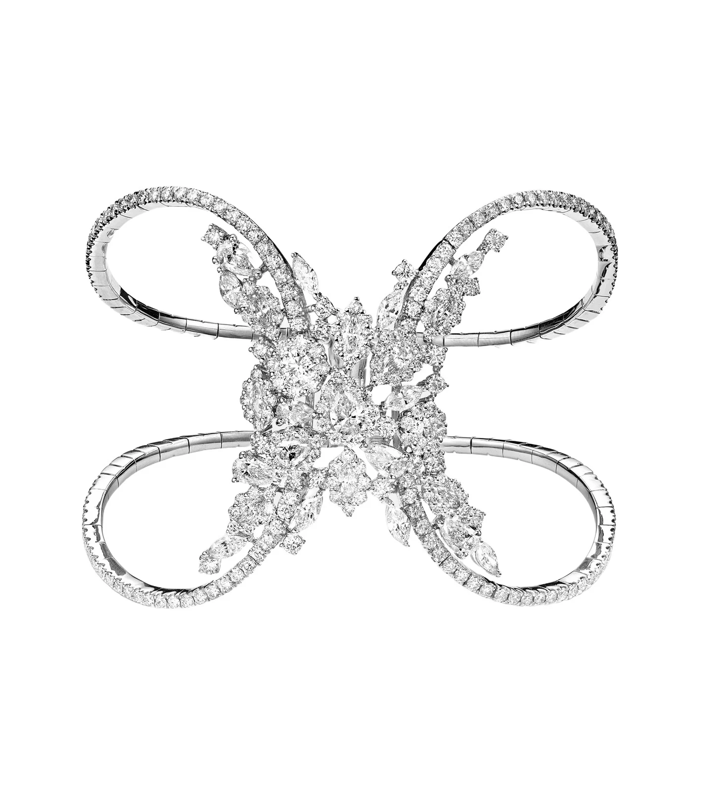 Y-Couture 18kt white gold bracelet with diamonds Y-Couture 18kt white gold bracelet with diamonds