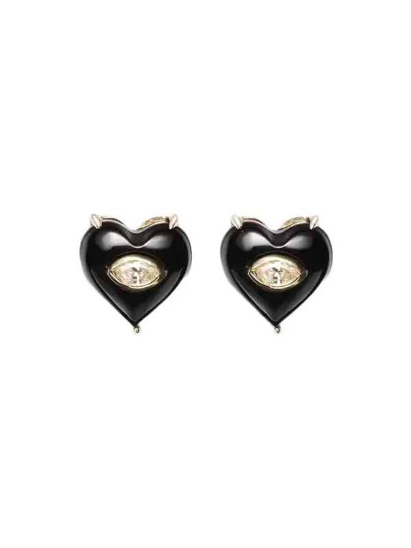 14kt gold earrings with diamonds and onyx 14kt gold earrings with diamonds and onyx