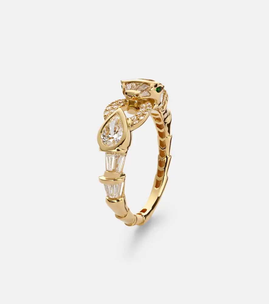 SHAY JEWELRY Serpentine 18kt gold ring with diamonds | Thumbnail 2 SHAY JEWELRY Serpentine 18kt gold ring with diamonds | Thumbnail 2