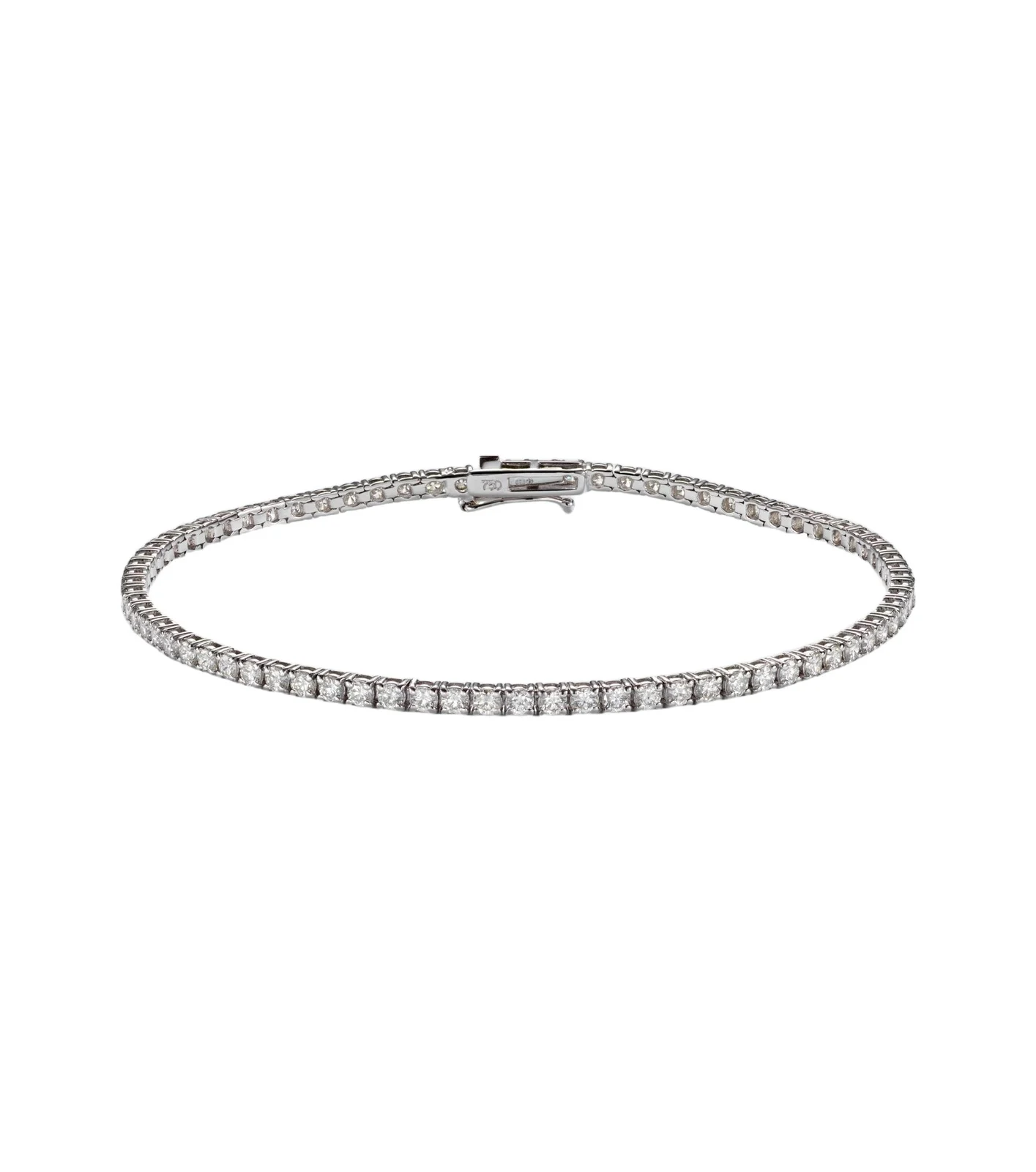 18kt white gold tennis bracelet with diamonds 18kt white gold tennis bracelet with diamonds