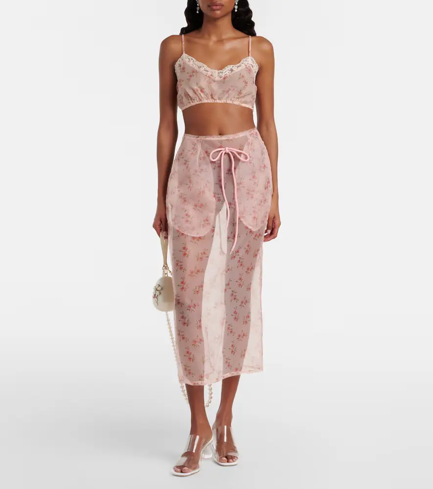 Simone Rocha Floral lace-trimmed bra top | Thumbnail 2 Simone Rocha Floral lace-trimmed bra top | Thumbnail 2