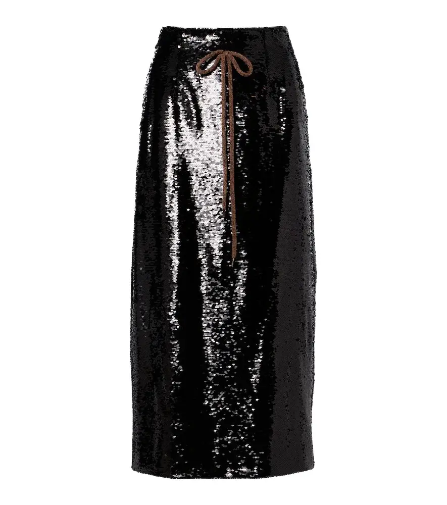 Simone Rocha Sequined pencil skirt