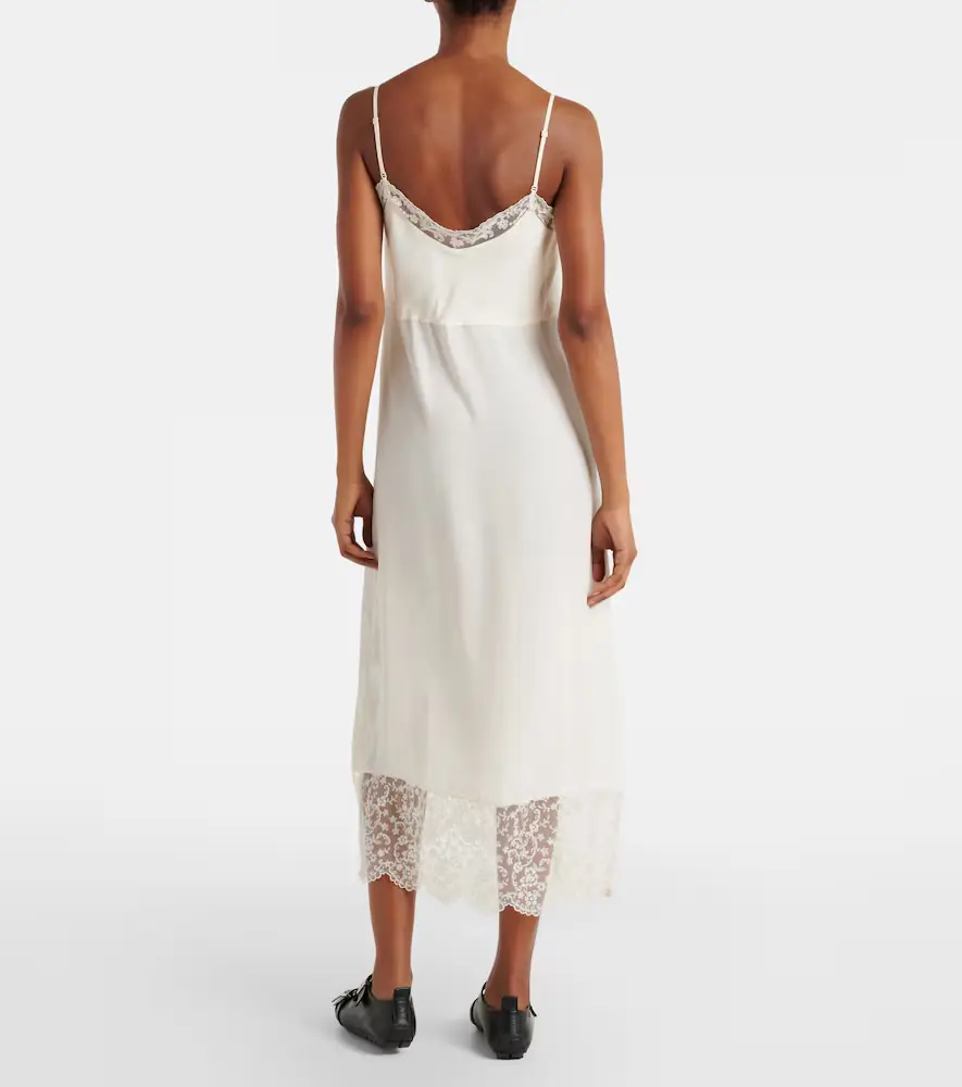 Simone Rocha Lace-trimmed crêpe de chine slip dress | Thumbnail 5 Simone Rocha Lace-trimmed crêpe de chine slip dress | Thumbnail 5