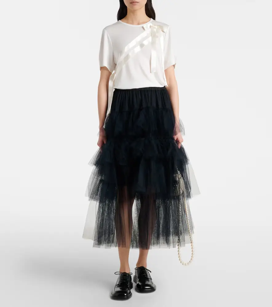 Simone Rocha Bow-detail jersey T-shirt | Thumbnail 3