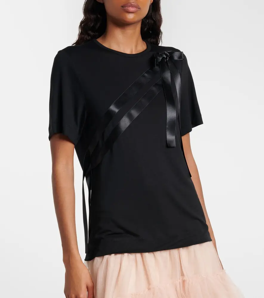 Simone Rocha Bow-detail jersey T-shirt | Thumbnail 2 Simone Rocha Bow-detail jersey T-shirt | Thumbnail 2