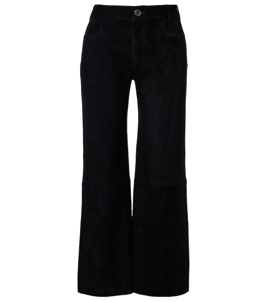 STOULS Lilou cropped suede wide-leg pants | Image 1 STOULS Lilou cropped suede wide-leg pants | Image 1