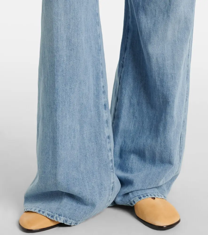 7 For All Mankind Cotton and linen wide-leg jeans | Thumbnail 4