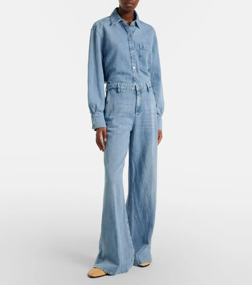 7 For All Mankind Cotton and linen wide-leg jeans | Thumbnail 7