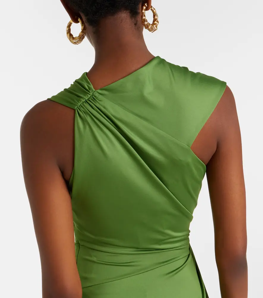 Victoria Beckham Asymmetric gathered jersey midi dress | Thumbnail 3