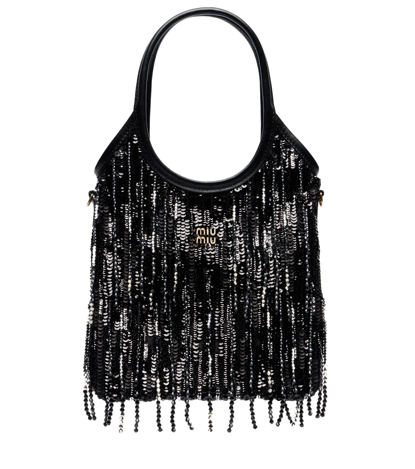 Ivy embellished fringed satin shopper