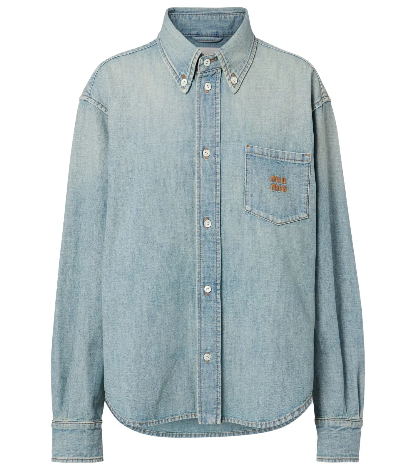 Miu Miu Logo chambray shirt