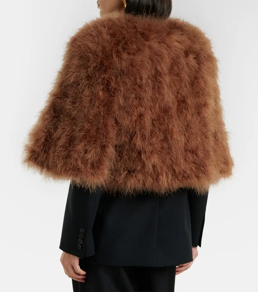 Yves Salomon Cropped feather jacket | Thumbnail 6 Yves Salomon Cropped feather jacket | Thumbnail 6
