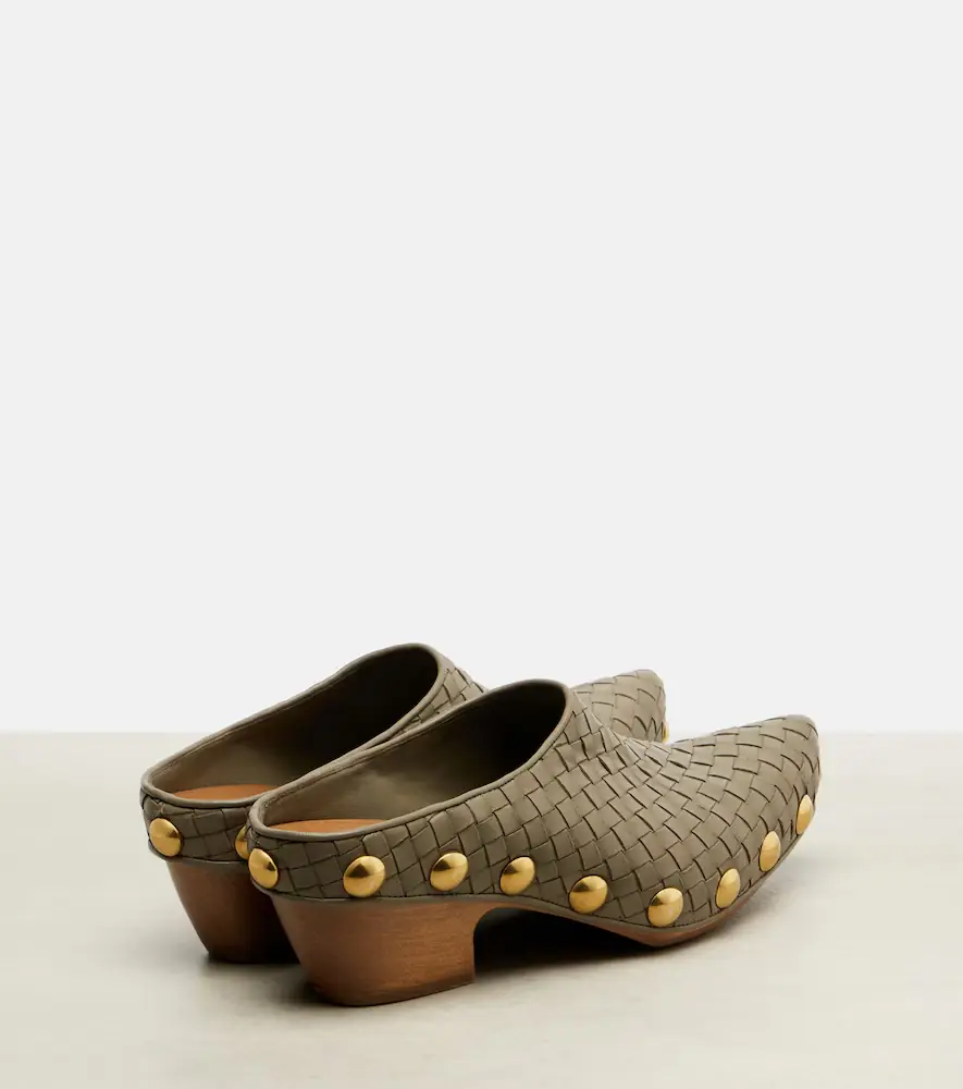 Bottega Veneta Gondola Intrecciato studded leather clogs | Thumbnail 2 Bottega Veneta Gondola Intrecciato studded leather clogs | Thumbnail 2