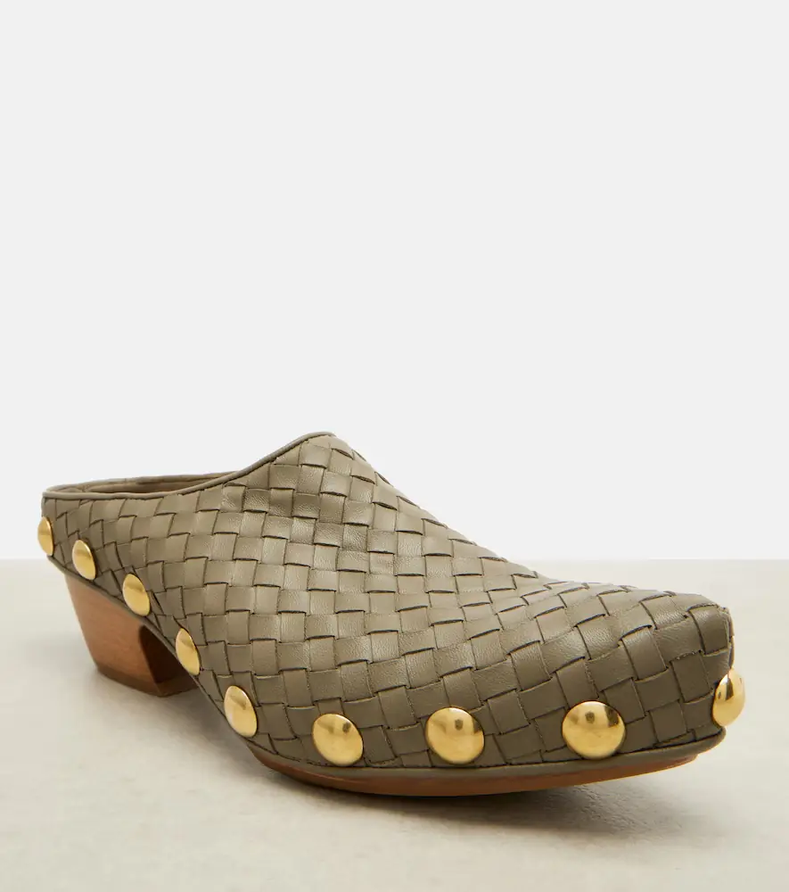 Bottega Veneta Gondola Intrecciato studded leather clogs | Thumbnail 4 Bottega Veneta Gondola Intrecciato studded leather clogs | Thumbnail 4