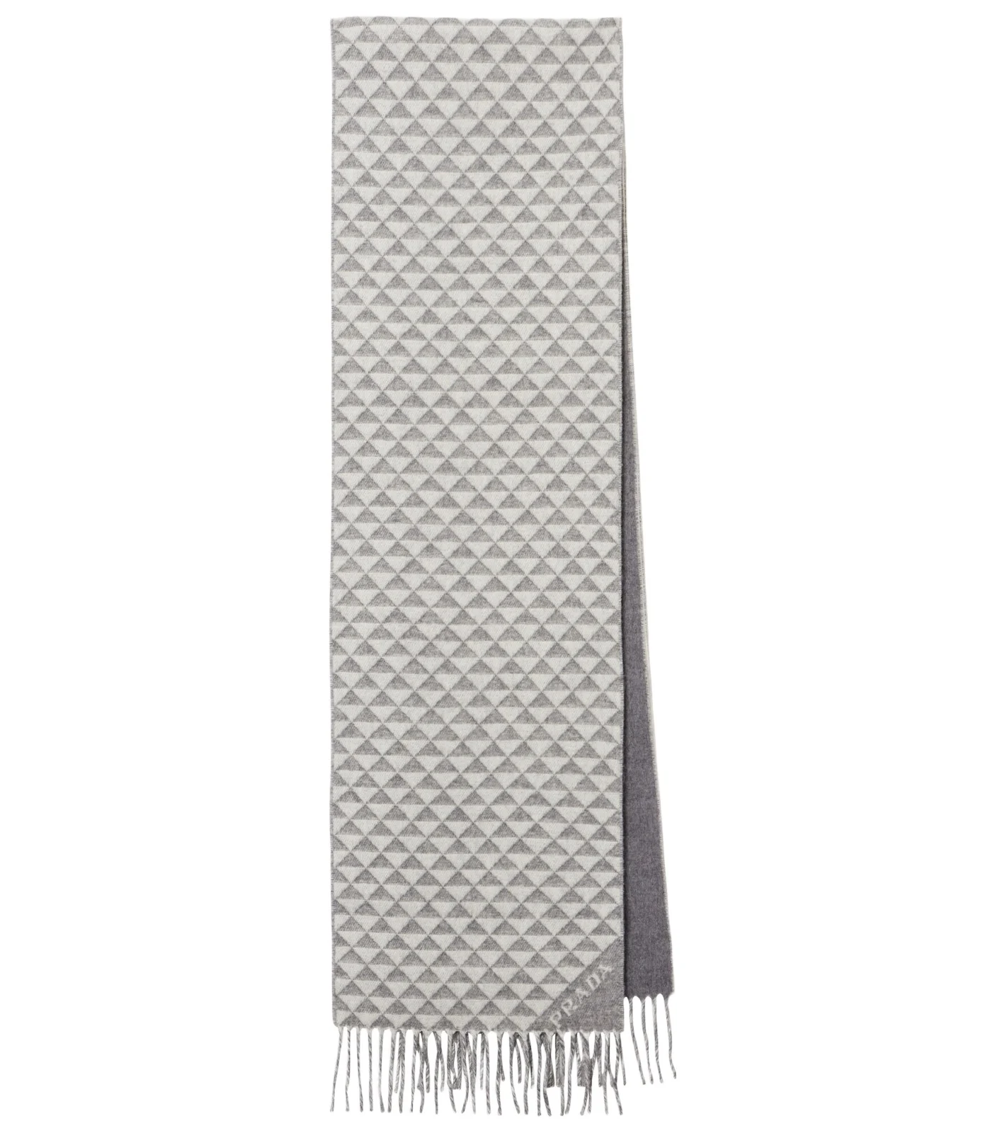 Logo wool and cashmere jacquard scarf