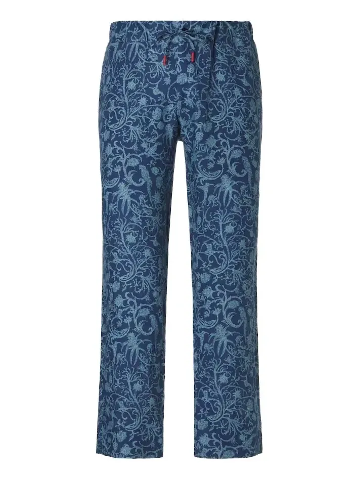 Printed linen straight pants Printed linen straight pants