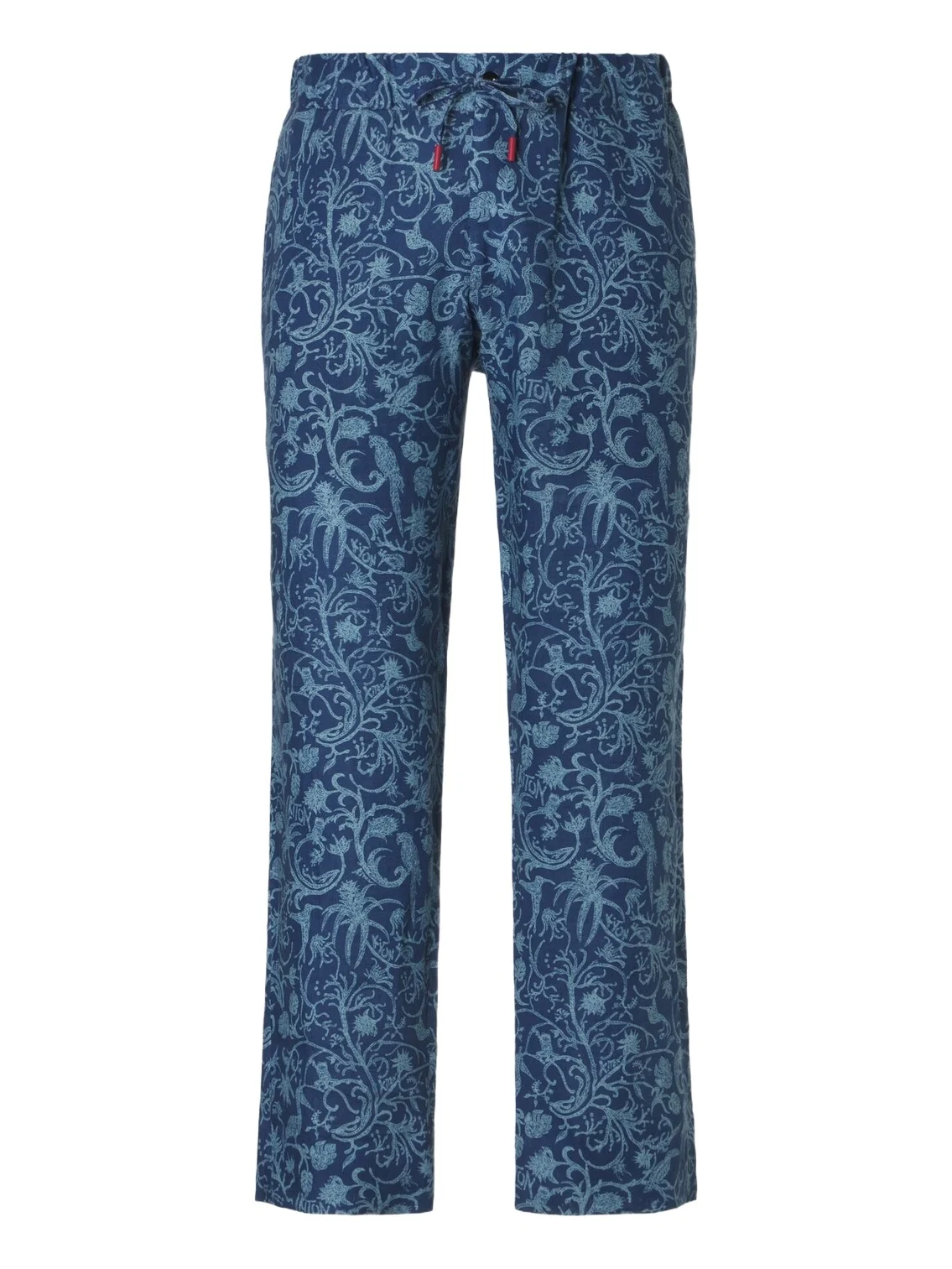 Printed linen straight pants Printed linen straight pants