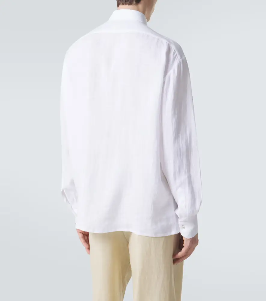 Kiton Dorian bow-detail linen shirt | Thumbnail 3 Kiton Dorian bow-detail linen shirt | Thumbnail 3