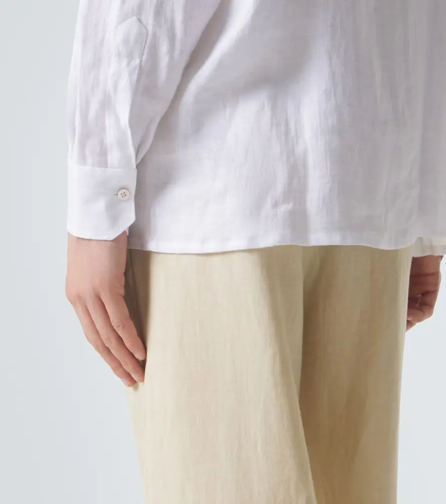 Kiton Dorian bow-detail linen shirt | Thumbnail 5 Kiton Dorian bow-detail linen shirt | Thumbnail 5