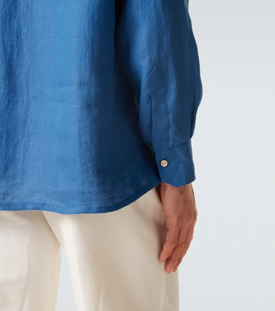Kiton Bow-detail linen shirt | Thumbnail 4