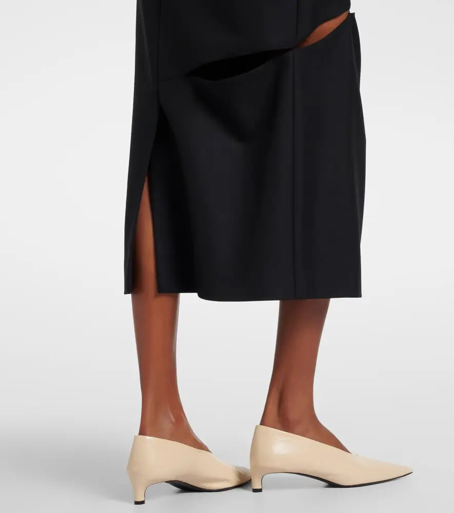 Jil Sander Cutout wool and mohair midi skirt | Thumbnail 2 Jil Sander Cutout wool and mohair midi skirt | Thumbnail 2